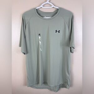 Under Armour Mens The Tech Tee NWT Large Lightweight Workout Green Athletic